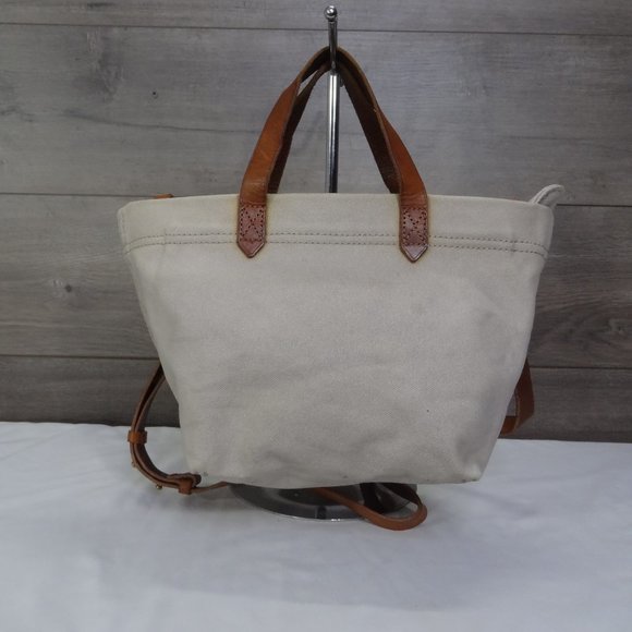 Madewell Handbags - Madewell Canvas Leather Small Tote Shoulder Bag
